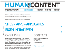 Tablet Screenshot of humancontent.nl